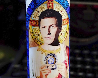 Saint Jake Peralta Prayer Candle / Andy Samberg / Brooklyn 99