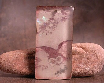 Owl Totem Resin Pendant Owl Talisman Mixed Media Rustic Assemblage Divine Spark Designs SRA