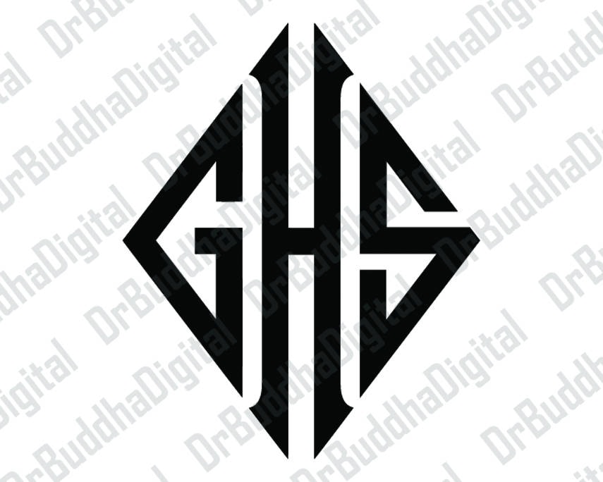 Sale Diamond Monogram Font SVG Collection 2 Diamond