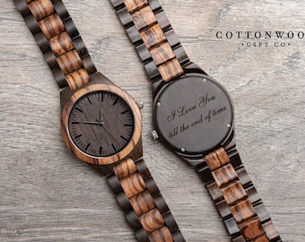 Dad Gifts, Fathers Day Gift, Wood Watches, Husband Gift, Men Wooden Watch, Gifts for Him, Men Engraved Watch, 1st Fathers Day Gifts for Dad