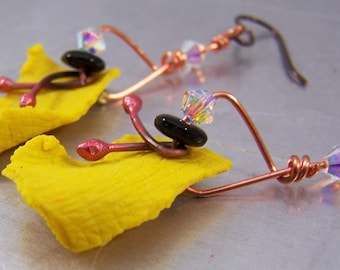 Yellow Polymer Clay Shard Earrings