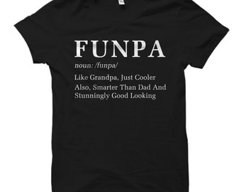 gift for grandpa, fathers day gift for grandpa, Funny Grandpa Gift, Grandpa Shirt, Funpa Cooler Smarter than Dad Shirt for Grandpa #OS940