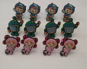 Lot of 12 Team Umizoom Rings Party Favors Cupcake Toppers