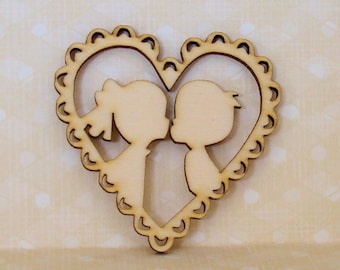 in a heart a couple lovers ideal for your cardmaking 1543