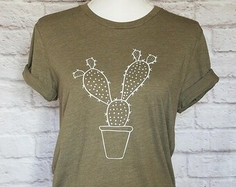 Cactus | Cactus Shirt | tshirt | t-shirt | Boho | boho Style | Summer | Desert | Olive | tumblr | Graphic Tee | Trending Now | Succulent