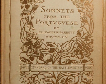 vintage poetry book Elizabeth barret browning 1902