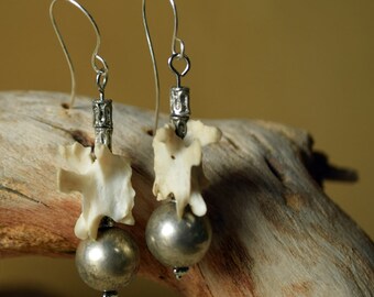 Vertebrae Real Bone Earrings