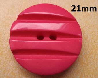 10 Buttons Pink 21 mm (6647) button
