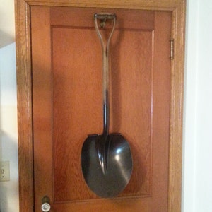 Antique Split Yoke Shovel VA D of H Vintage Wood Handle Heavy Duty Virginia Department of Highway Tool