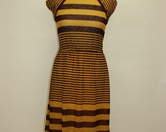 70's Saffron Stripe Vintage dress