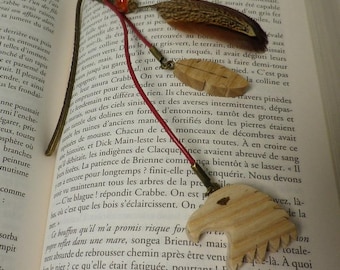 Eagle and feather bookmarks made of wood