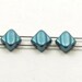 SILKY 2-HOLE CZECH Glass Beads-Pastel Emerald-6 x 6mm-Two Hole Bead-Czech Pressed Glass Beads-Silky Beads-Diamond Shaped Beads- 25 Beads