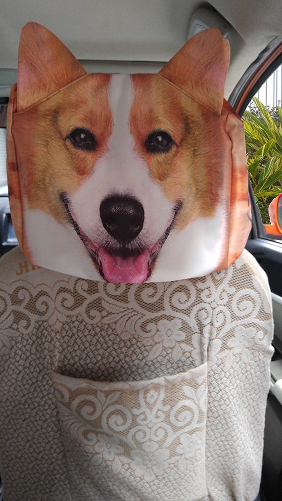 Car headrest cover car headrest case DOG headrest cover dog