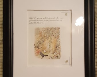 Peter Meets Mr. McGregor - The Tale of Peter Rabbit - Beatrix Potter - Aproximaitely 5 1/2 x 7 1/2 inches
