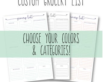 grocery categories etsy