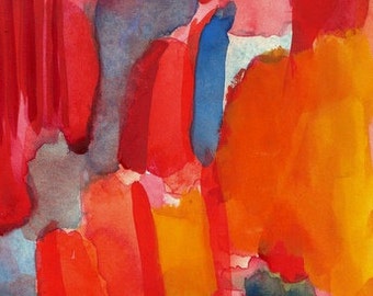 Large Art Print, Abstract Watercolor, 16 x 20, Playground