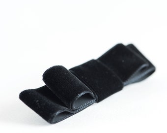 Velvet hair bow for women, black velvet hair bow, velvet bow
