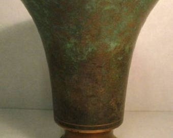 2 pcs Signed Carl Sorensen patinated bronze Vases 1950 th