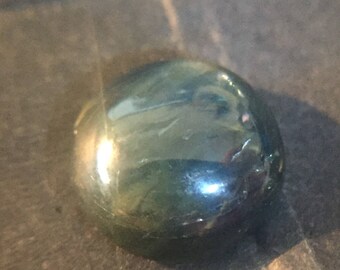 Blue-green sapphire cabochon 9.4mm 1pc