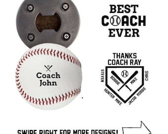 Baseball Coach | Bottle Opener made from a REAL Leather Baseball | Coach Gifts For Men | Coach Gift Ideas | Coach Thank You | Softball Gift
