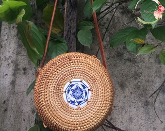 The Round Rattan Bag