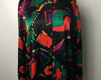 Vintage 80s Rare ESCADA Blouse Made In Italy