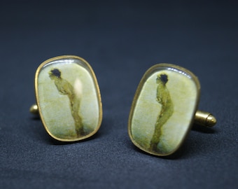 Vintage Naked Lady Cuff Links