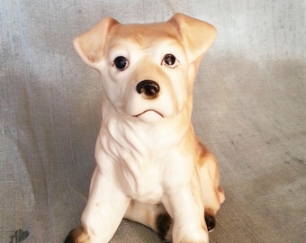 Vintage dog Figurine ,Collectible dog Figurine, dog Knick Knack, vintage, porcelain dog, Japan, collectible,porcelain figurine, ceramic dog
