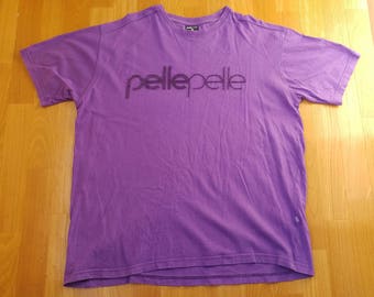 PELLE PELLE t-shirt, vintage Marc Buchanan jersey, 90s hip hop shirt purple of 1990s hip-hop clothing, gangsta rap, size XL