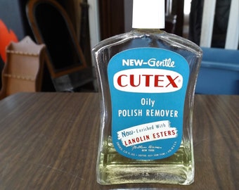 Vintage, Cutex Bottle, Small Apothecary Bottle, Antique bottle, Glass Bottles, Rustic Farmhouse, Pharmacy Bottle, Medicine Bottle, Gift