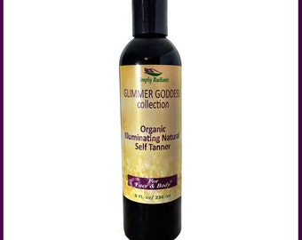 Organic Self-Tanner 100% Natural Ingredients Best Self-tanner for Face & Body Great Bronzer Organic Ingredients - Natural Self Tanning Oil
