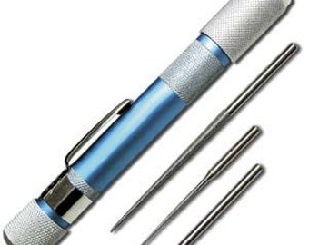 Deluxe Bead Reamer Three Piece Set, Beadsmith Diamond Coated Hole Reamers, For Pearls and Glass Beads