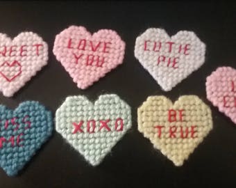 SALE - 7 Piece Set Heart Magnets