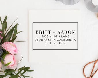 Return Address Stamp, Address Stamp, Custom Address Stamp, Wedding Return Address Stamp Personalized Return Address Stamp Rubber Stamp No.31