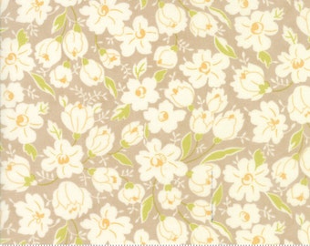 SALE - Coney Island - Buttercups in Boardwalk Tan: sku 20285-18 cotton quilting fabric by Fig Tree and Co. for Moda Fabrics - 1 yard
