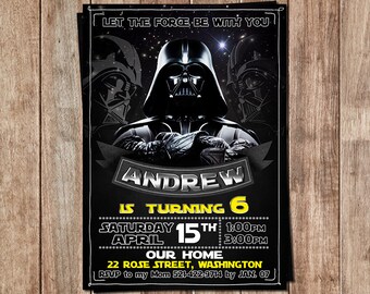 Star Wars Invitation - Star Wars Birthday - Darth Vader Invitation - Star Wars Invite - Star Wars Printables - Darth Vader Invite