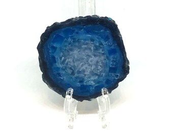 2pc Blue Geode Soap - Geode Crystal Cluster Soap - Rock Thunderegg - Rock Soap