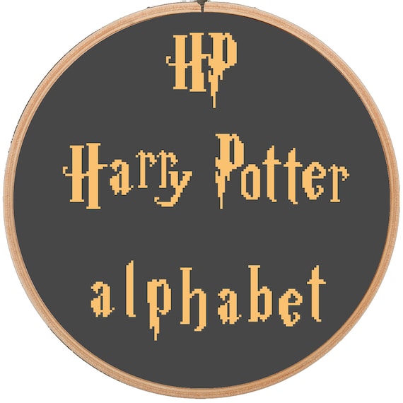 Harry Potter Cross Stitch font alphabet chart Monogram font