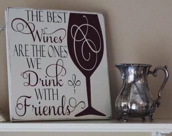 Download The best wines are the ones we drink with friends svg quote