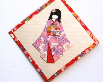 Hanging wall geisha in kimono