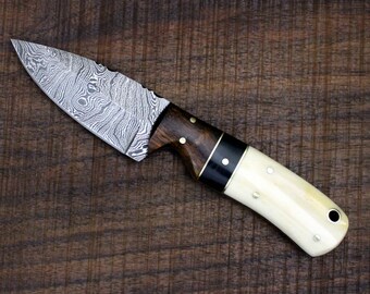 Winchester No. 1 - Fixed blade Damascus Steel Knife Hunting / Camping / Survival