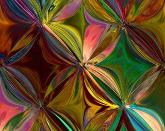 Textile Designer Artist Created Canvas By the Yard Fabric Abstract Flower Living Decor