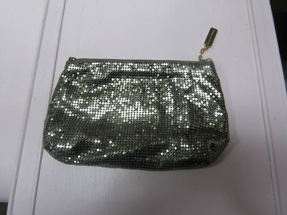 Whiting Davis mesh zipper handbag