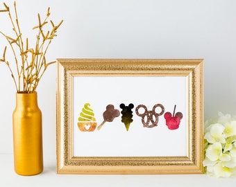 Snacks - Disney Inspired Silhouette - DIGITAL PRINT DOWNLOAD