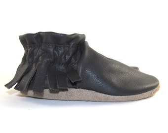 Soft Sole BROWN Leather Baby Shoes Moccasins 12 to 18 Month