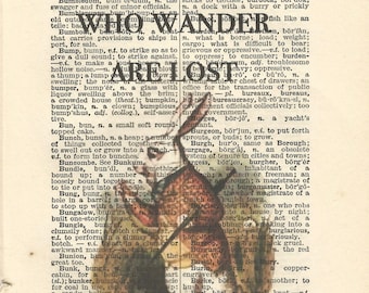 alice in wonderland vintage print wall art