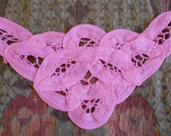 Pink Battenburg Lace Appliques