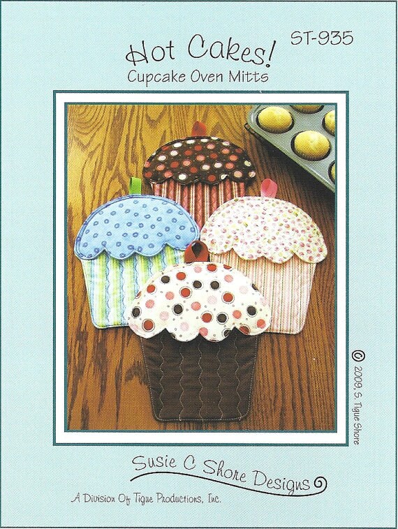 Cupcake Oven Mitt Potholder Pattern to Make DIY Sewing Susie C