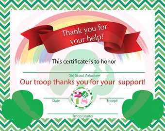 Girl Scouts Volunteer Appreciation - can be customized for Daisy, Brownie, Junior, Cadette leaders and volunteers