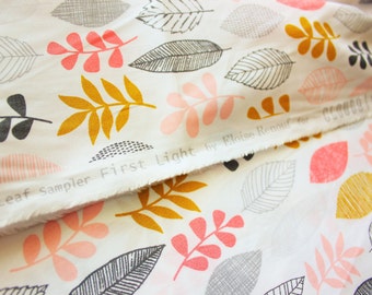 Eloise Renouf / Cloud 9 Fabrics / Leaf Sampler First Light / Organic Cotton Poplin Print / Quilting Crafting Dress / Half Metre